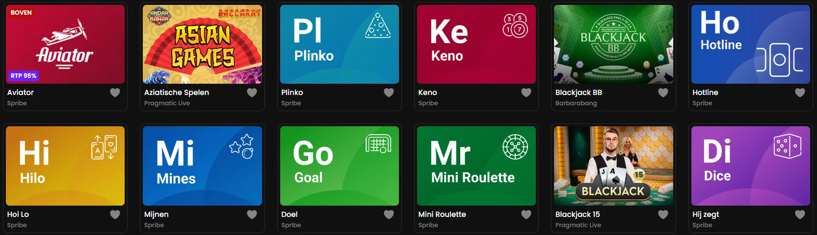 Klassieke tafelspellen zoals blackjack en roulette bij BlitzBet